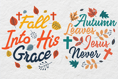 Fall for Jesus Autumn Theme Christian T-shirt Design apparel design artwork autumn christian church clothing design fall illustration jesus t shirt design tees