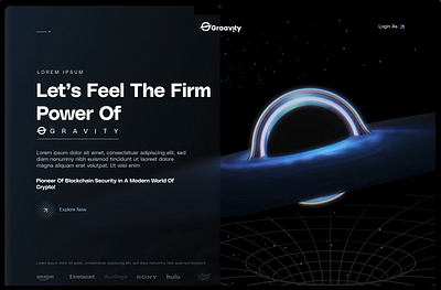 Graavity-Blockchain Infrastructure 3d blockchain motion graphics spline ui ux website