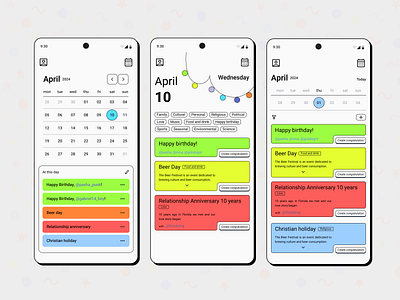 Holiday calendar (MVP) creativeui