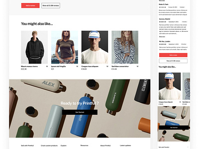 eCommerce web page design branding design graphic design ui ux