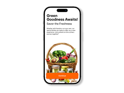 Green Fresh Vegetable Order App mobile app ui