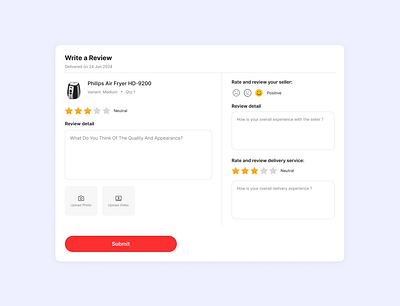 Write A Review Ui Design design ecommerce figma graphic design landing page review tuturial ui ui design web design