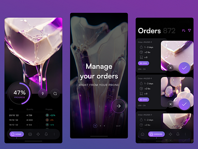 Order Managing App: UI Design app app design app ui app ui design application application design application ui branding design graphic design gui logo management app ui uiux uxui