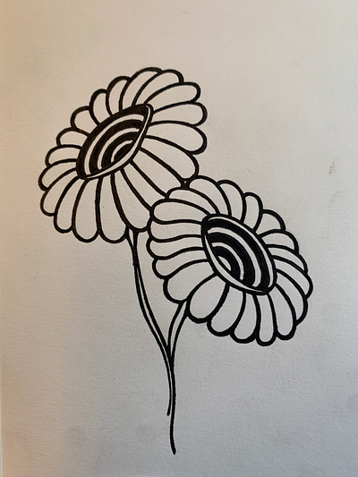 Fantasy Flower 幻花 black art branding design flower graffiti illustration line art logo point art tattoo ui