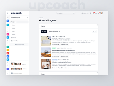 upcoach Coaching Platform b2b coaching coaching platform platform product design ui ui design ui ux design ux ux design