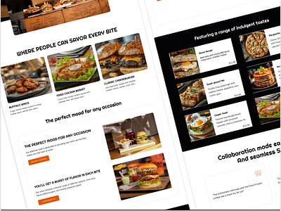 A Food Restaurants Web Design ui user interface ux web design