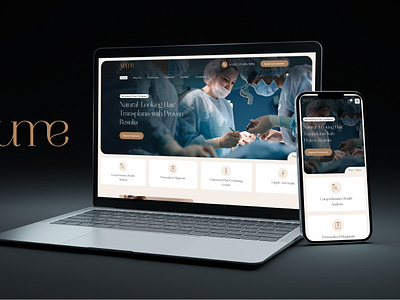 Hair Care And Restoration Clinic Website Design clinic creative doctor hair hair care landing page medical pharmaceutical responsive treatments ui ux website