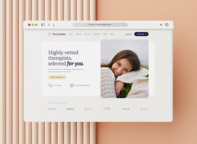 Mental Care - Therapy / Wellness Landing Page animation branding graphic design landing page logo medical website motion graphics therapy website ui ui ux web design website development