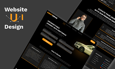 Swift Drive Web UI Design car design designer drive figma graphic design hero section landing page muhammad rent a car rental salman swift swiftdrive ui ui design web web design website