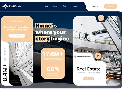 Real Estate Landing Page design figma graphic design realestate webdesign