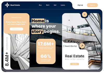 Real Estate Landing Page design figma graphic design realestate webdesign