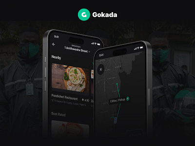 Gokada Food Delivery App graphic design logo mobile app ui ui