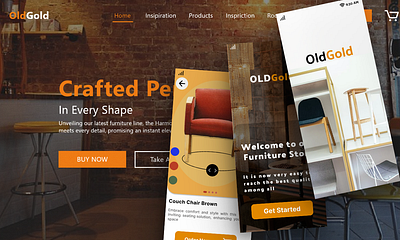 Old Gold UI app design creative design designer furniture graphic design home page mobile app mobile screen muhammad oldgold salman splash screen ui user interface ux