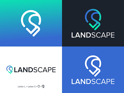 Landscape Real Estate Logo agent branding construction graphic design landscape logo logo design minimalistlogo modern logo property sell real estate logo