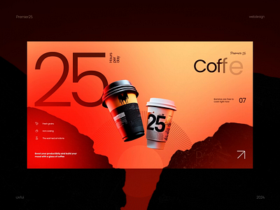 25 Coffee To Go / Landing page webdesign agency animation brake cafe coffee coffee design coffee website delivery design landing page landing page design minimalism motion graphics to go ui ux web webdesign website websitedesign