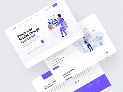 Job Portal Full Website Design fullwebsite graphic design job job portal job search job title landing page portal ui uiux website