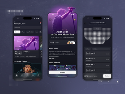 Vibe – Ticketing Service Purchasing Experience app app design mobile app mobile design motion ui product design purchase experience typography ui ui design ux ux design uxui web design