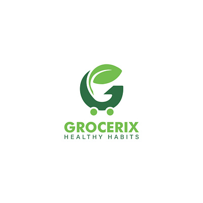 Logo Design, Grocerix Logo Design a b c d e f g h i j k l branding creativelogo design ecommerce logo ecommerce logo design food logo graphic design healthy food logo healthy logo logo logo design logo logo logos m n o p q r s t u v w x y z vector