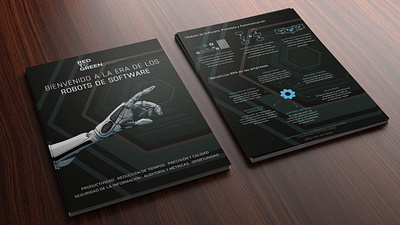 Technical Sheet & Flyer Design concept flyer graphic design print robotic rpa technical