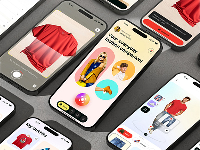 Ai Fashion Lifestyle Mobile App ai app artificial intelligence design exommerce fashion generative lifestyle mobile outfit popular shot trending ui uix