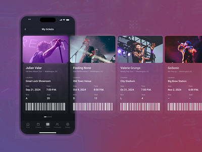 Vibe - Ticketing Service Tracking Experience app app design app ui mobile app mobile ui product design ui ui design ux ux design ux research uxui web design