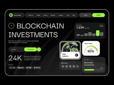 Main page blockchain crypto design landing page ux web web3.0