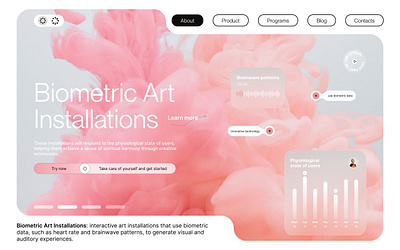 Biometric Art Network biometric biometric tecnology data fingerprint graphic design landing page new generation tecnology ui ui ux website design