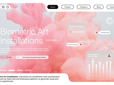 Biometric Art Network biometric biometric tecnology data fingerprint graphic design landing page new generation tecnology ui ui ux website design