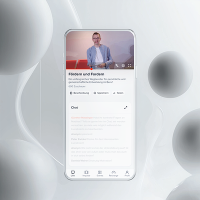 Corporate Healthcare Streaming Platform (German) corporate health design deutsch enterprise design german gesundheit health healthcare livestream platform product saas software as a service stream streaming ui uiux ux