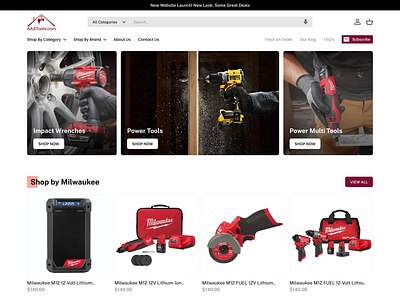 Tools E-commerce Store creativedesign homepage landingpage powertools tools ui uiuxdesign