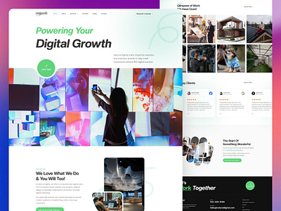 Natural Digital Agency Landing Page creative agency design digital agency figma homepage landing page marketing minimal modern portfolio startup ui ux visual web design agency website website design