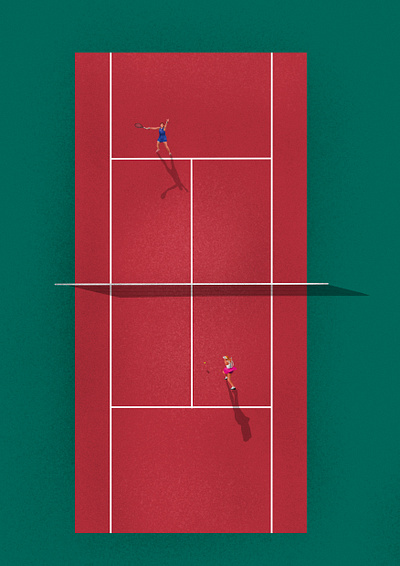 The Match art artist humans illustration procreate tennis viral