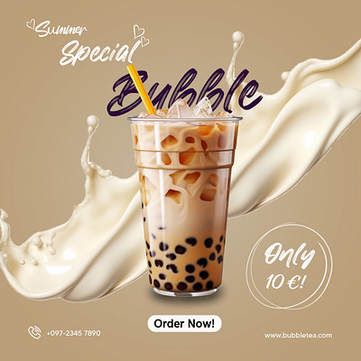 Bubble Tea! branding brochure design facebook design flyer design graphic design instagram design linkedin design socialmediadesign