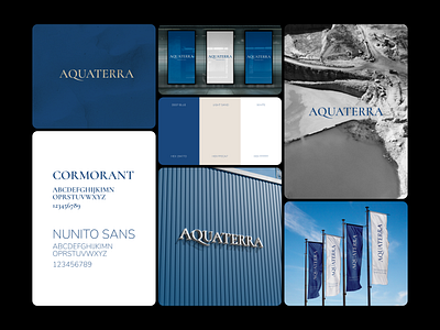 Design for the AQUATERRA brand aqua brand branding design graphic design identity illustration logo ui vector visual visual identity