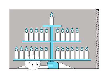 light the 🕯🕯🕯 candle illustration