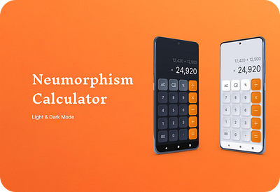 "Neumorphism Calculator Mobile Design" design mobile app ui ux