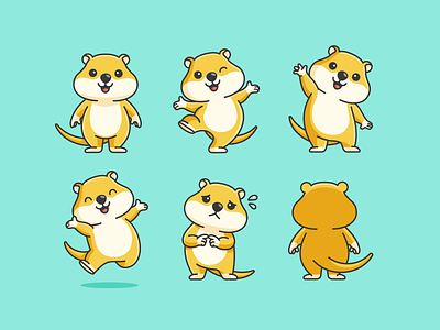 Quokka Mascot adorable australia bouncing cartoon character character design cute cute quokka enthusiasm friendly happy illustration jumping mascot design playful positive quokka shopping simple character smile