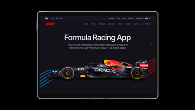 F1 Landing Page f1 landing page motion prototype redesign video