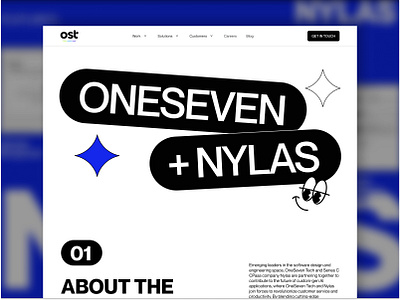 OneSeven Tech + Nylas Partnership Landing Page branding graphic design motion graphics ui web