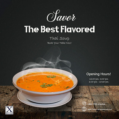 Savory Thai Soup! brochure design design facebook design flyer design graphic design instagram design linkedin design social media design