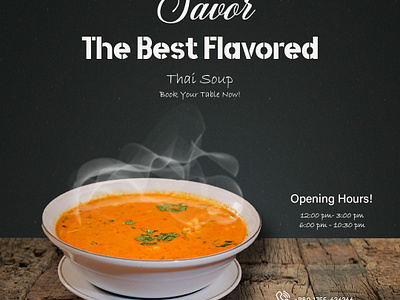 Savory Thai Soup! brochure design design facebook design flyer design graphic design instagram design linkedin design social media design