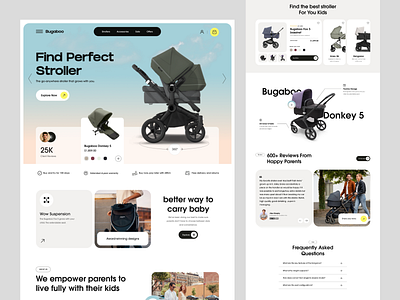 Bugaboo - Stroller E-commerce Website branding e commerce e commerce website ecommerce ecommerce store ecommerce website homepage landing page shop shopify shopify store shopping cart ui visual design web design web store web ui webdesign webflow website