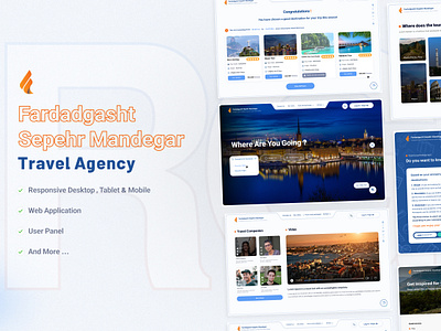 Website Design-Fardadgasht Air Travel & Tourism Service Comp✈️🏖 3d airtravel appdesign discover exploretheworld flight graphic design holiday logo modern tourism travelgram traveling travellife ui uiux uiuxdesign webdesign