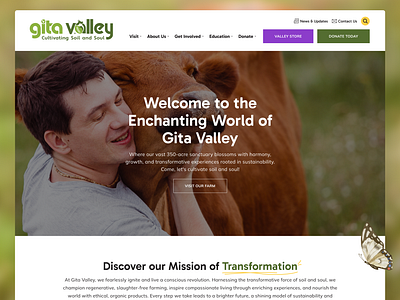 Nonprofit Website Design - Gita Valley charity community design farm non profit nonprofit nonprofit ui nonprofit website design soil and soul transformation ui valley webdesign