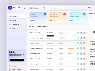 Clinic Dashboard Design clinic dashboard dashboard ui design dr dashboard ui medical dashboard