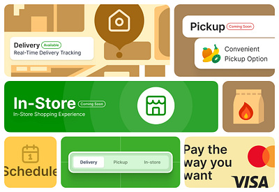 Delivery, Pickup, In-Store: Your Shopping, Your Way 🛒 app basket bento design flowers food grocery in store instacart pickup shopping supermarkets ui ux