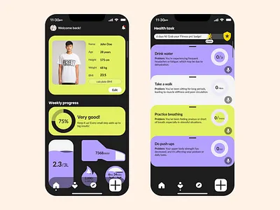 The Welltrack app app design graphic design illustration product design typography ui ui design uix ux ux design