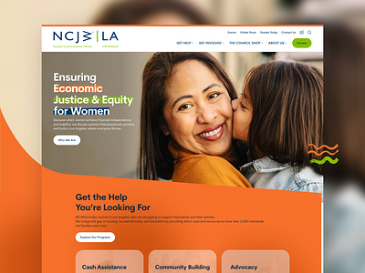 Nonprofit Website Design - NCJW | LA charity community design empower equity impactful justice non profit nonprofit nonprofit ui nonprofit website design ui webdesign women