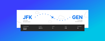 Boarding Pass - Daily UI 025 animation app branding branding looking for feedback design figma graphic design illustration logo ui