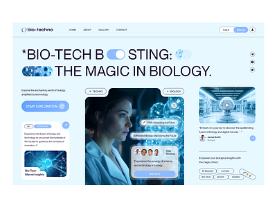 Bio - Tech Landing Page analysis bio bio tech biology design health website healthcare laboratory landing page ui ux web design website